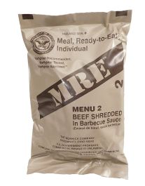 AllGo Outdoors Beef Shredded in Barbecue Sauce Meals Ready To Eat US  Military MREs Meal 2 AllGo Outdoors